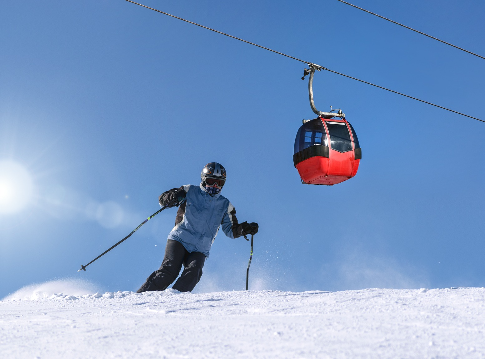 a snowboarder in mid-air